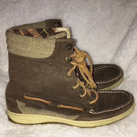 Sperry lace up boots/shoes winter shoes sperry ankle booties outdoor sho… - Picture 1 of 7